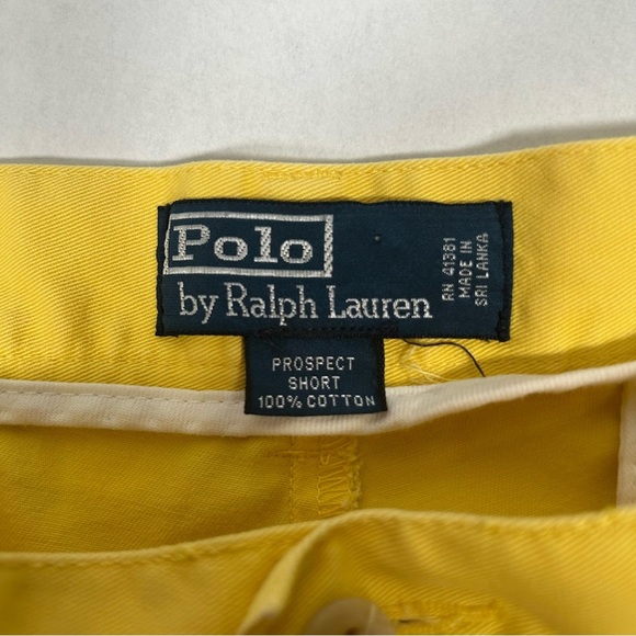 Ralph Lauren Yellow Flat Front Men's Shorts Size 34 - Picture 4 of 10